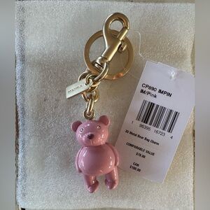 Coach Pink Bear Charm/Keychain